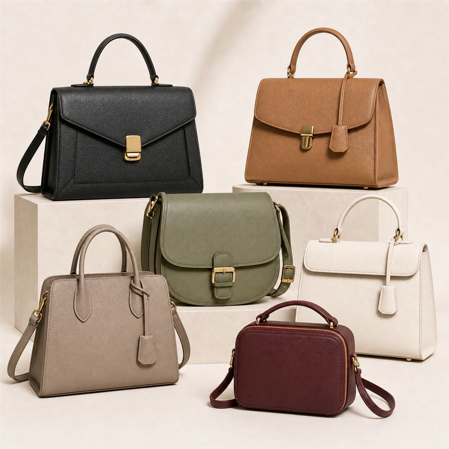 Original classic structured handbag collection without brand logos